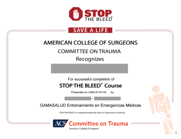 stop the bleed certificado para web